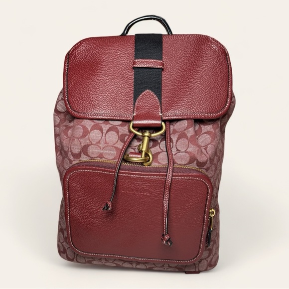 EUC COACH Sullivan Backpack in Signature Chambray WINE color CLEAN - Picture 11 of 14